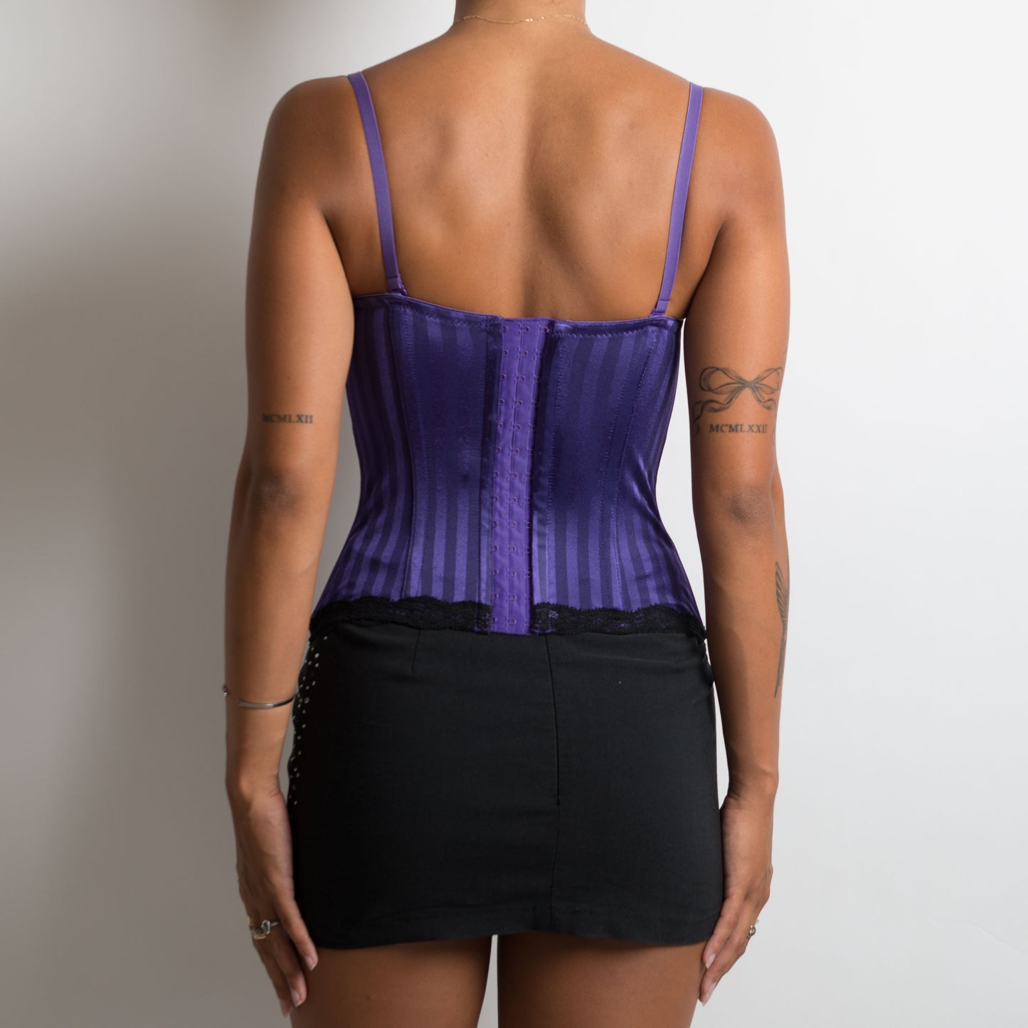 PURPLE PINSTRIPE BUSTIER