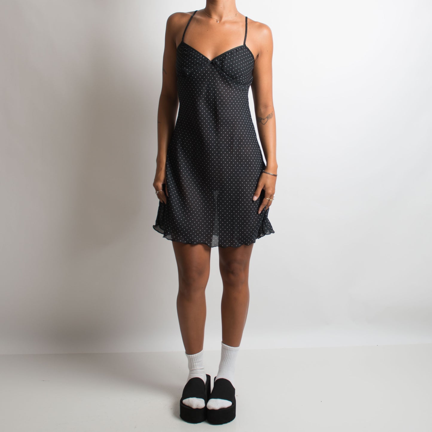 POLKA DOT SLIP DRESS