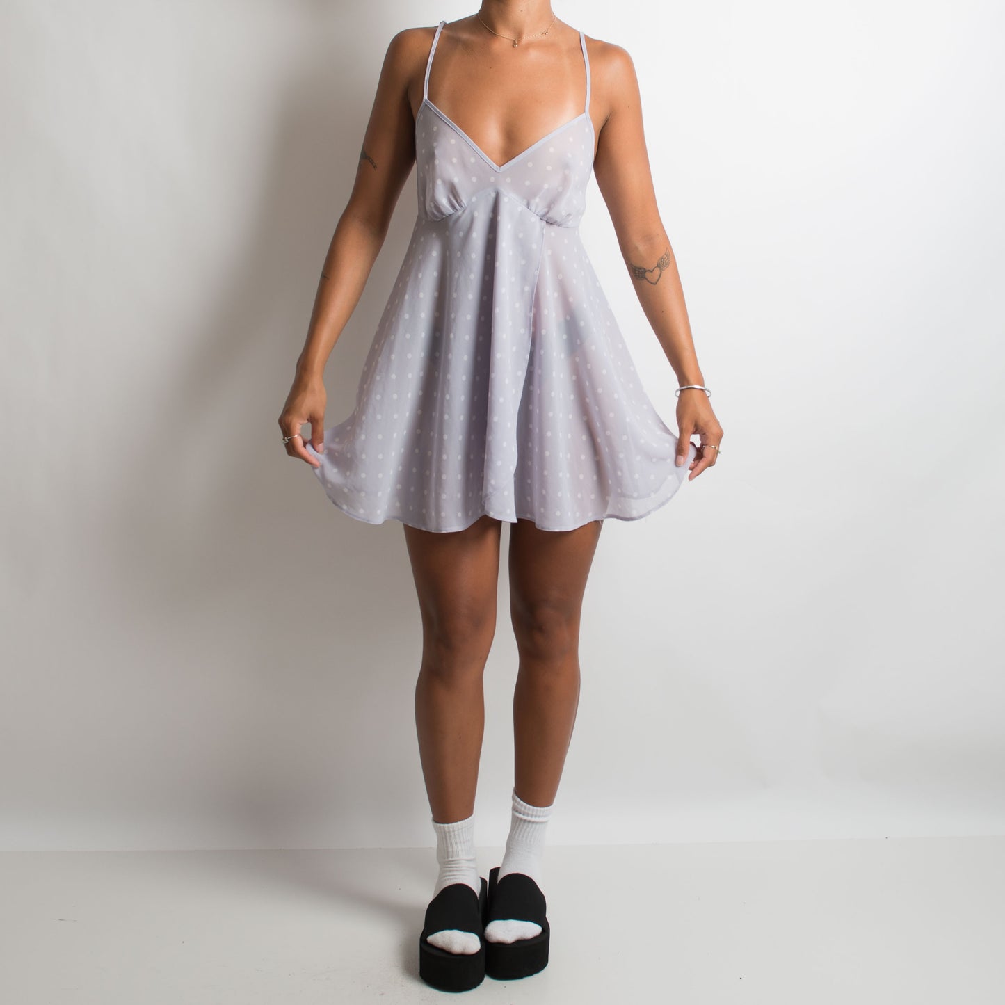 ROBE BABYDOLL LILAS PÂLE