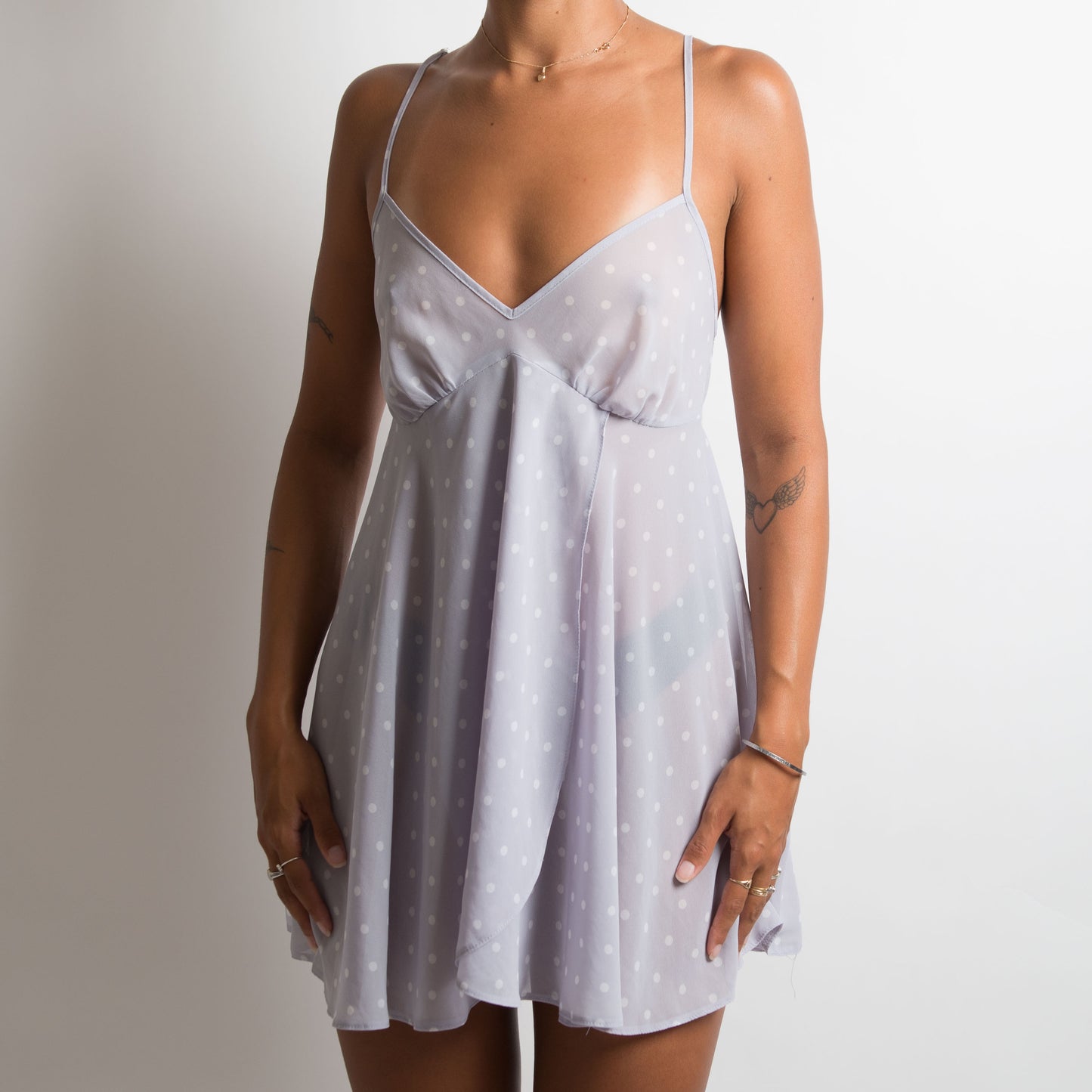 PALE LILAC BABYDOLL DRESS