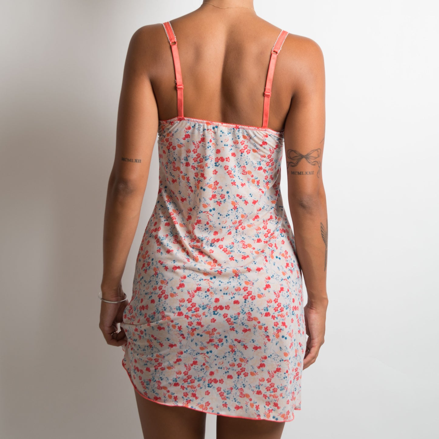 PATTERNED SLINKY MINI DRESS