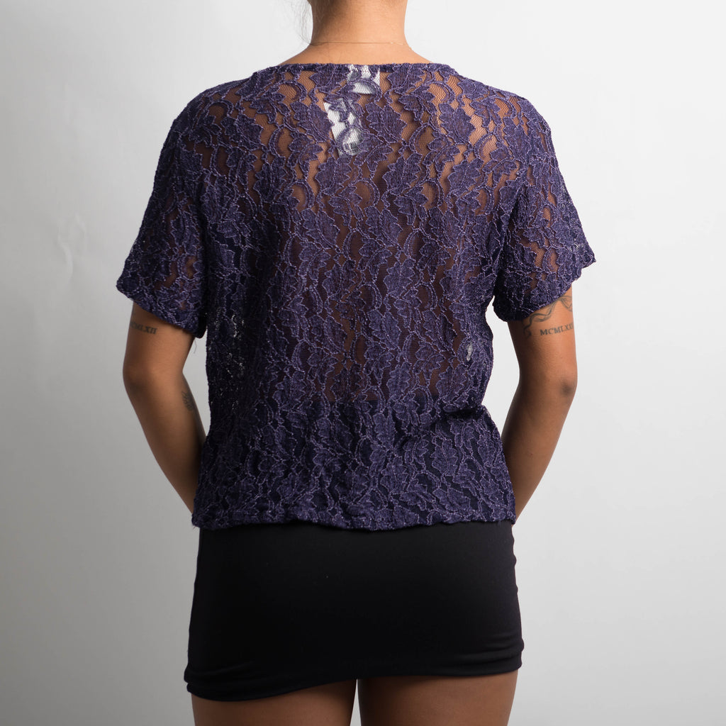 DARK PURPLE LACE TOP