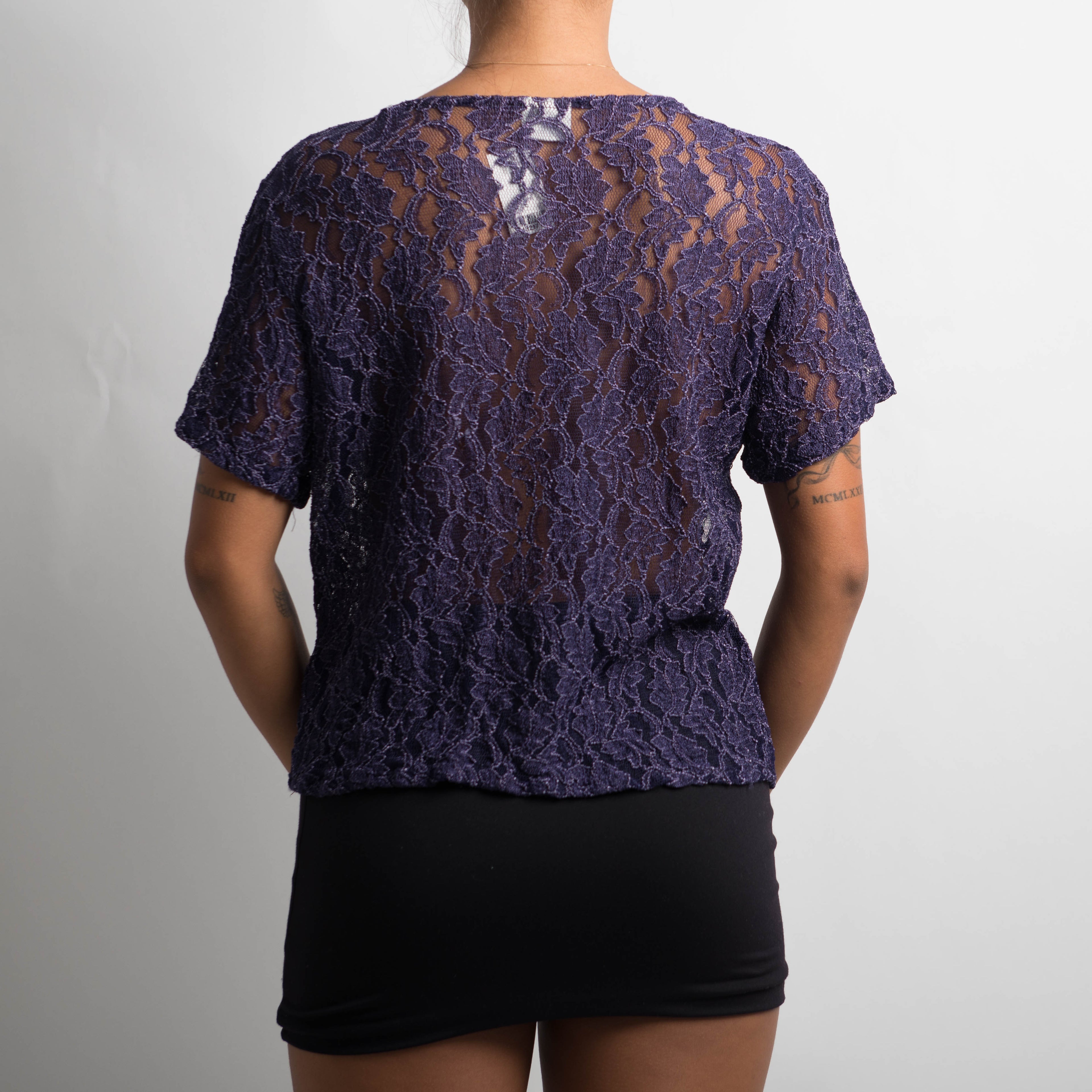 DARK PURPLE LACE TOP