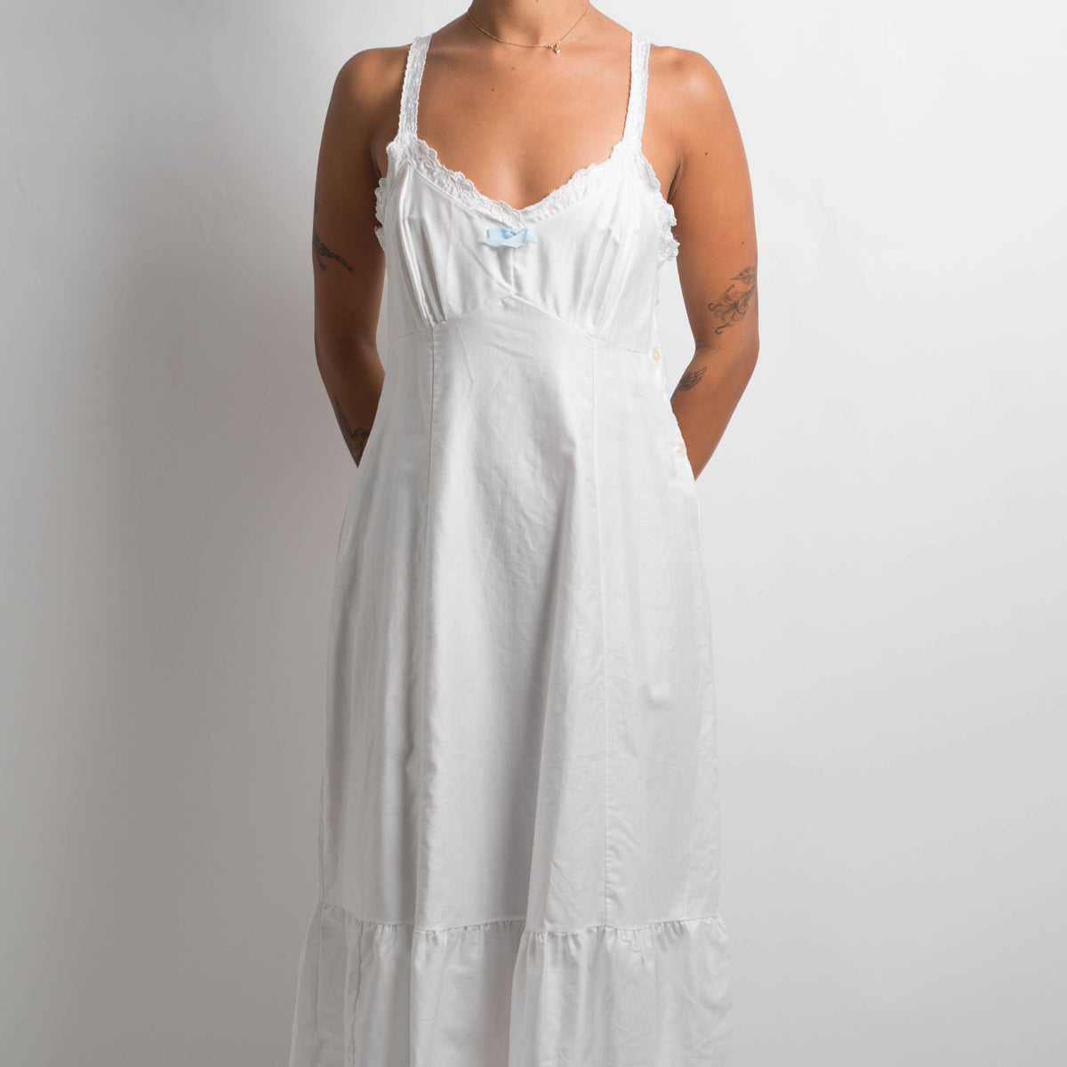 WHITE PETTICOAT DRESS