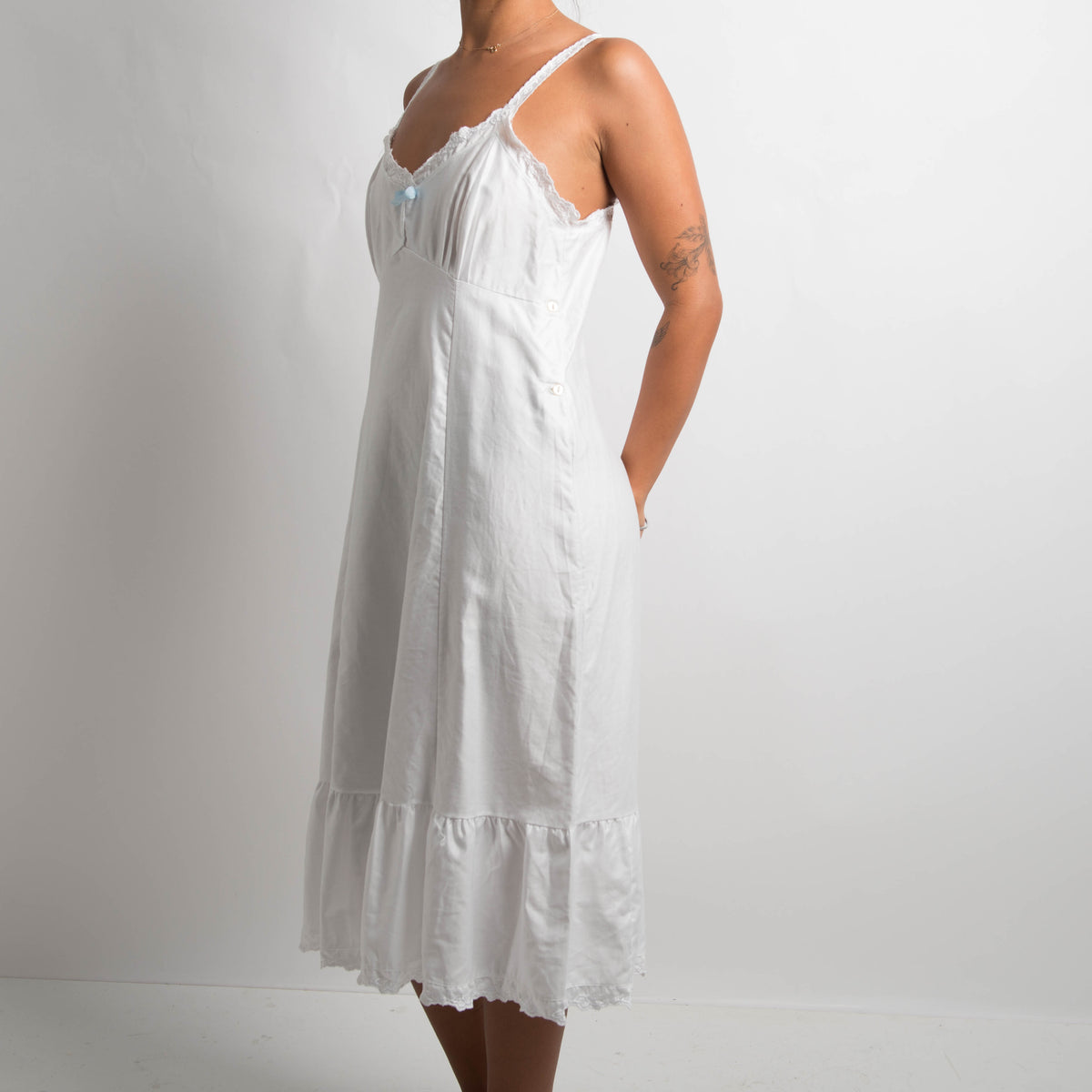 WHITE PETTICOAT DRESS