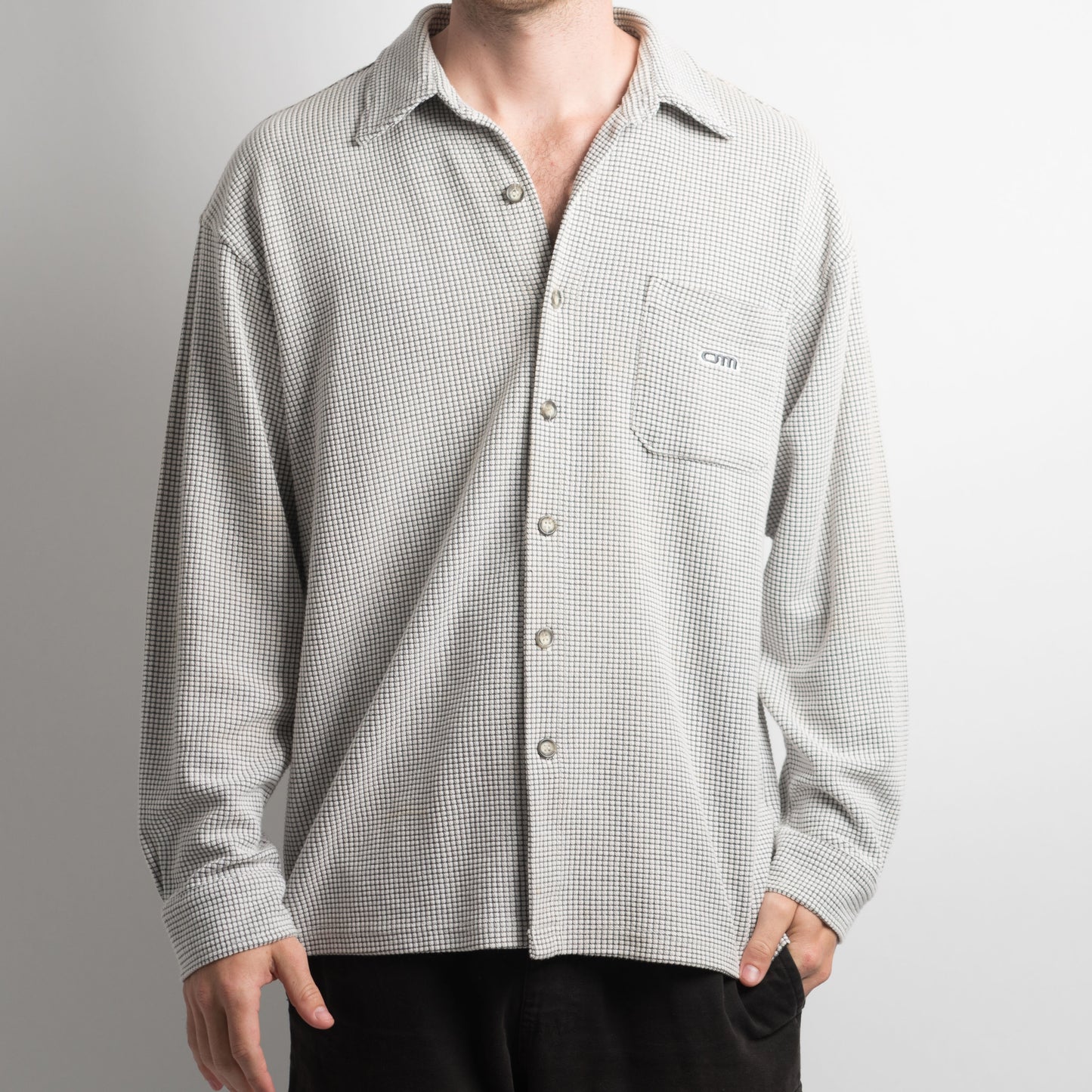 GREY TEXTURED LONG SLEEVE