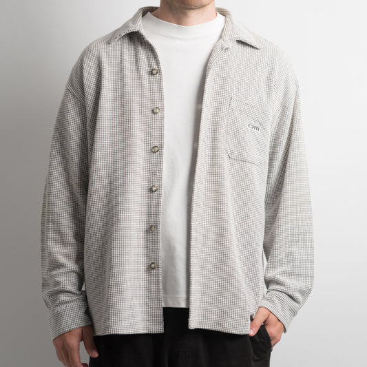 GREY TEXTURED LONG SLEEVE