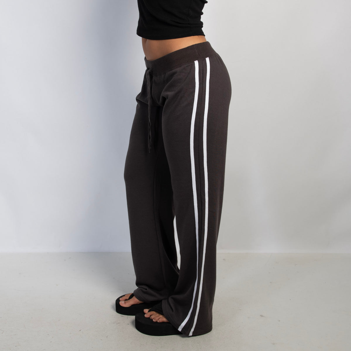 CHARCOAL FLARE LOUNGE PANTS