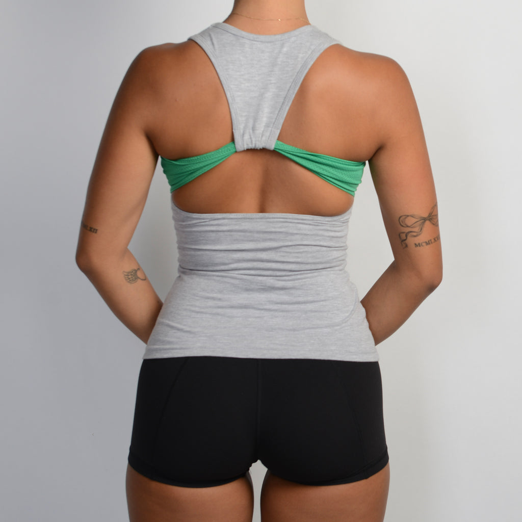 GREY COTTON TANK TOP