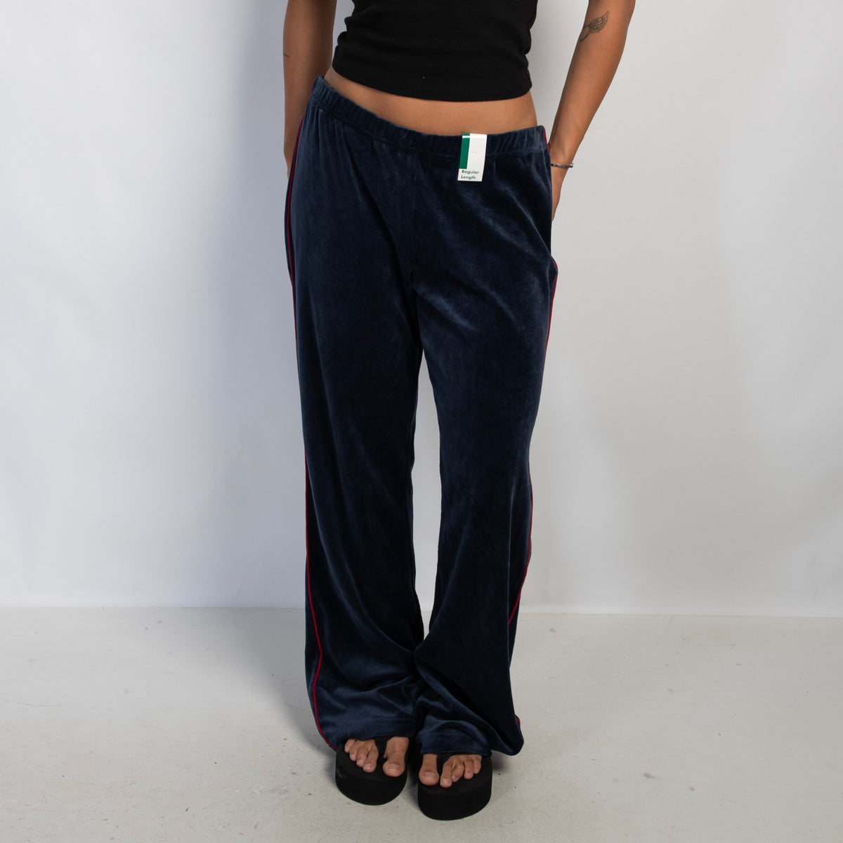 NAVY VELOUR LOUNGE PANTS