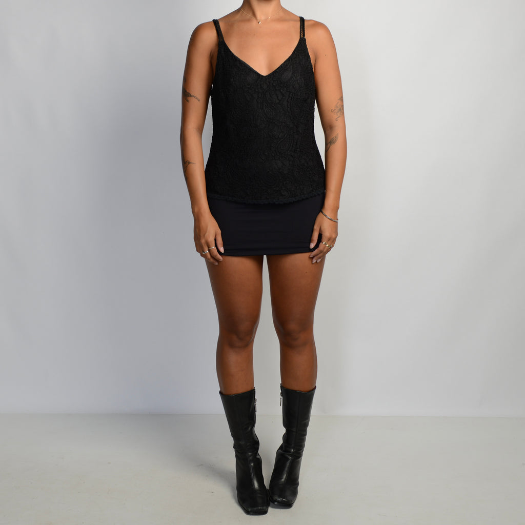 BLACK LACE CAMISOLE