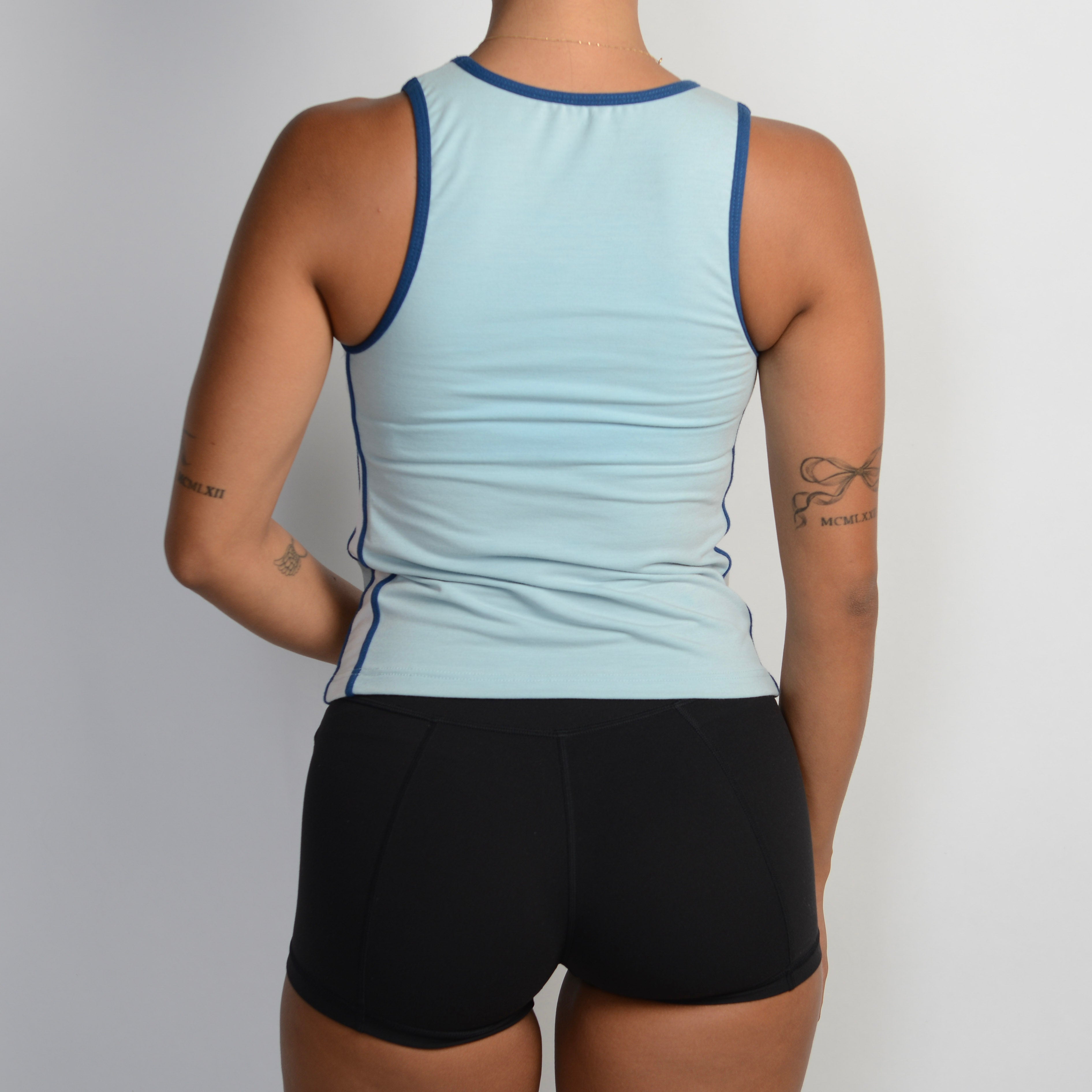 BLUE PANEL TANK TOP
