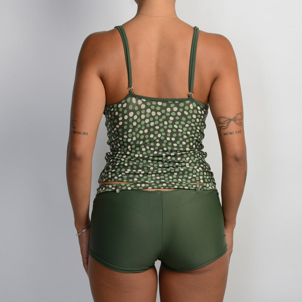 GREEN POLKA DOT SWIM SET