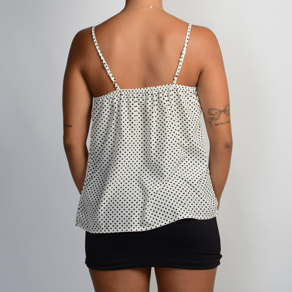 POLKA DOT RUFFLE CAMISOLE