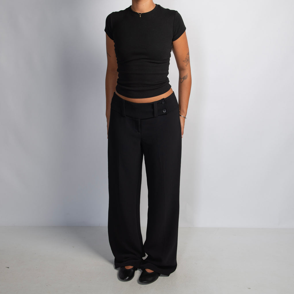 BLACK WIDE LEG PANTS