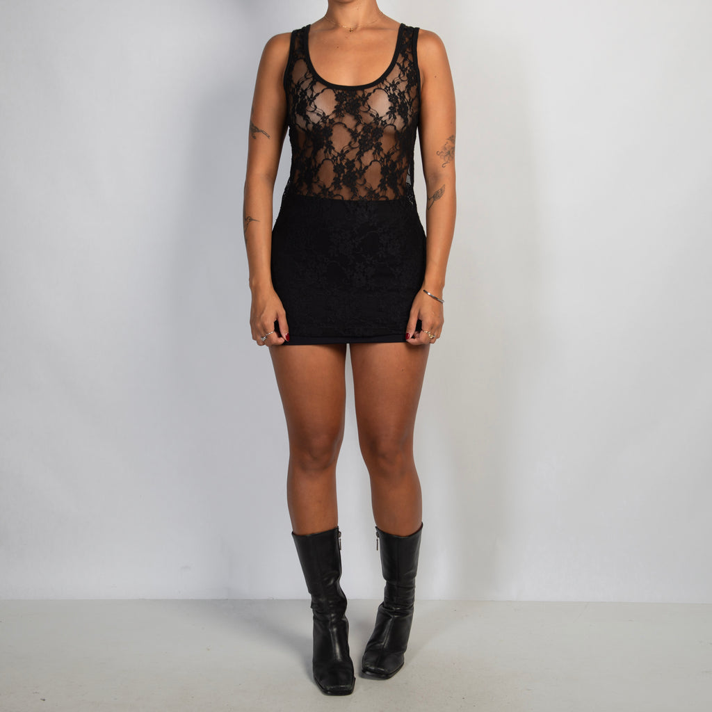 BLACK LACE TANK TOP