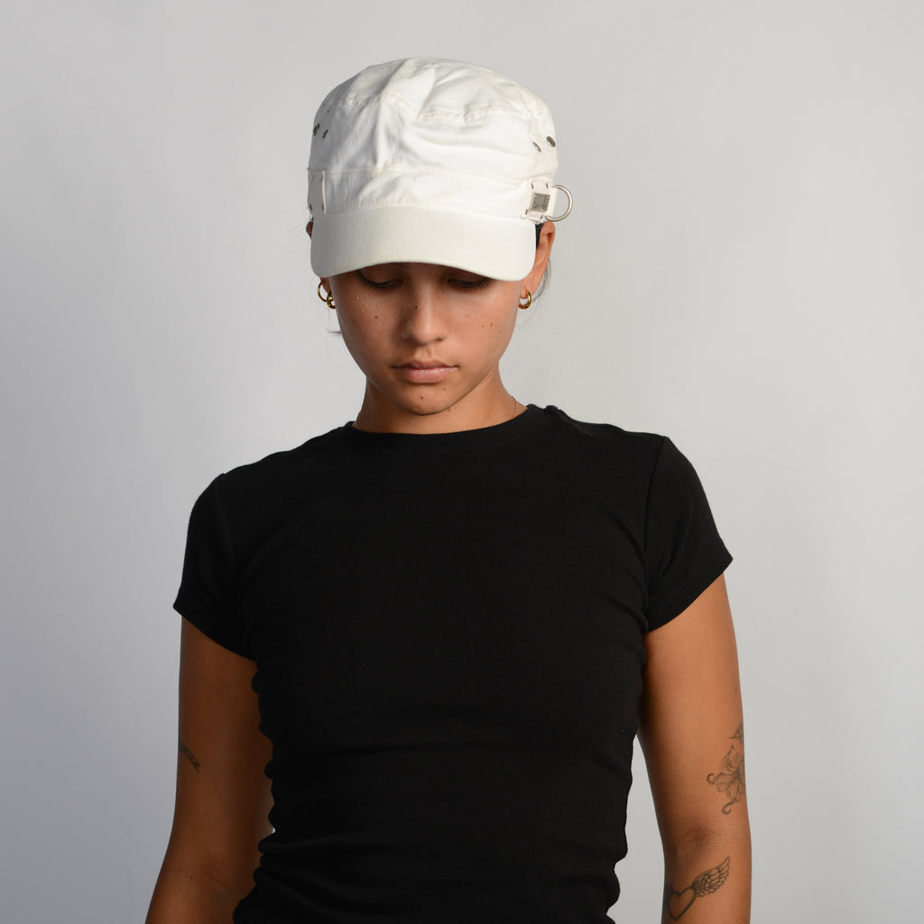 WHITE MILITARY CAP