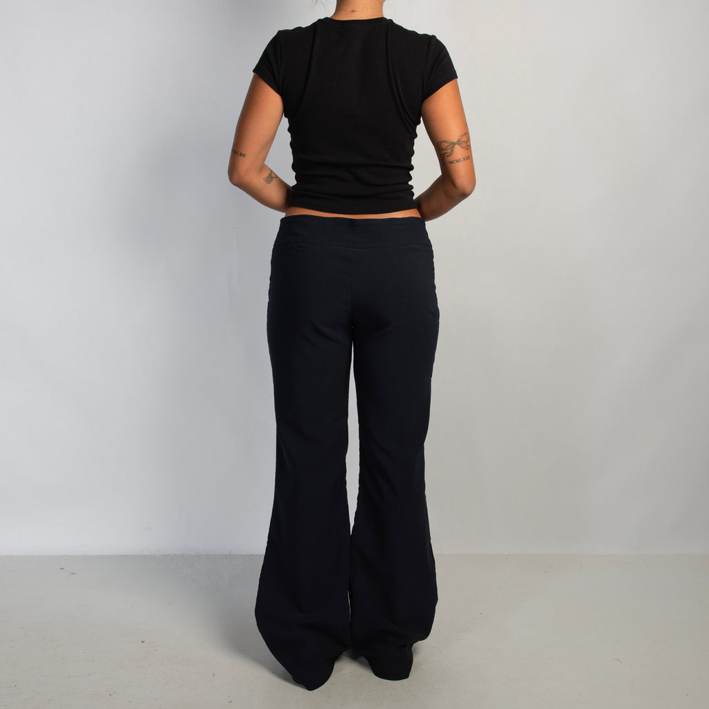 NAVY FLARED TROUSERS