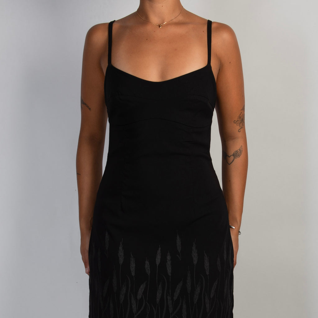 90'S BLACK MIDI DRESS