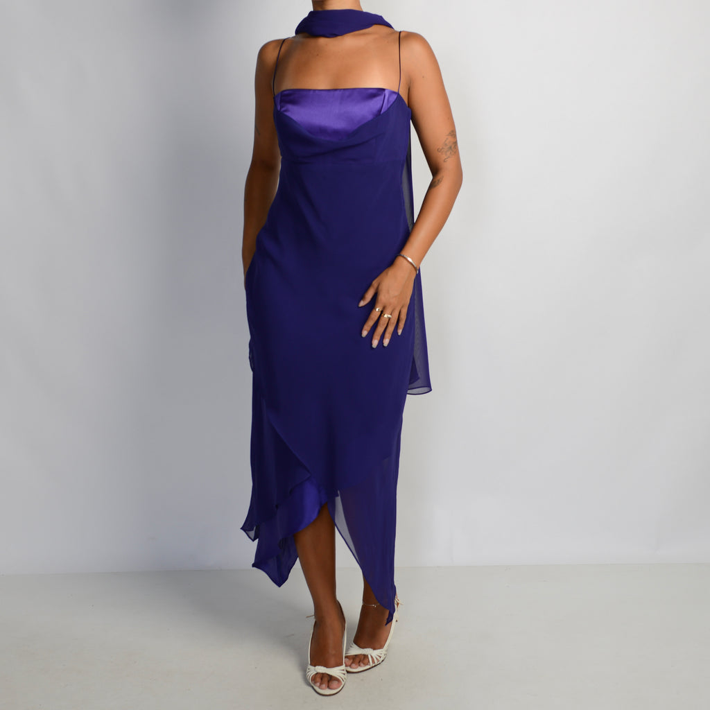 INDIGO SHEER SCARF