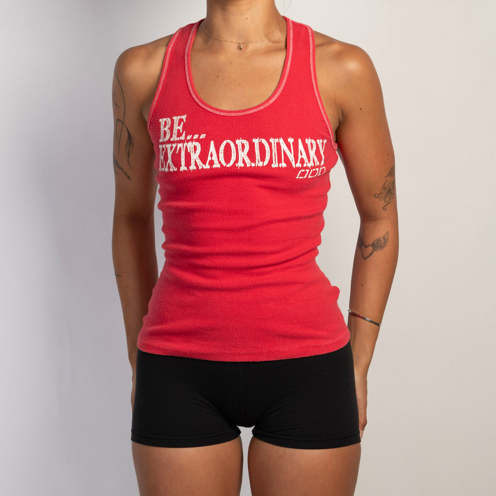 RED COTTON TANK TOP