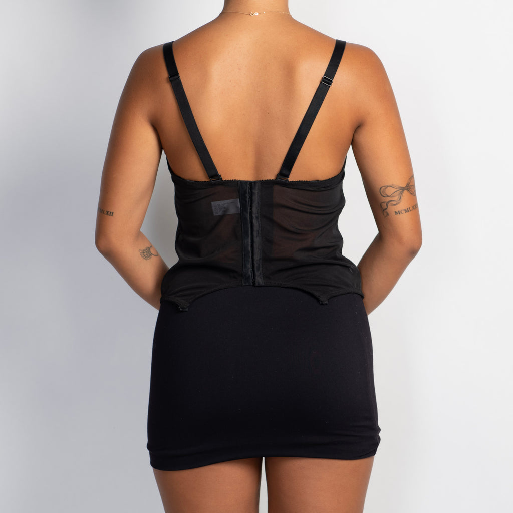 BLACK MESH BUSTIER