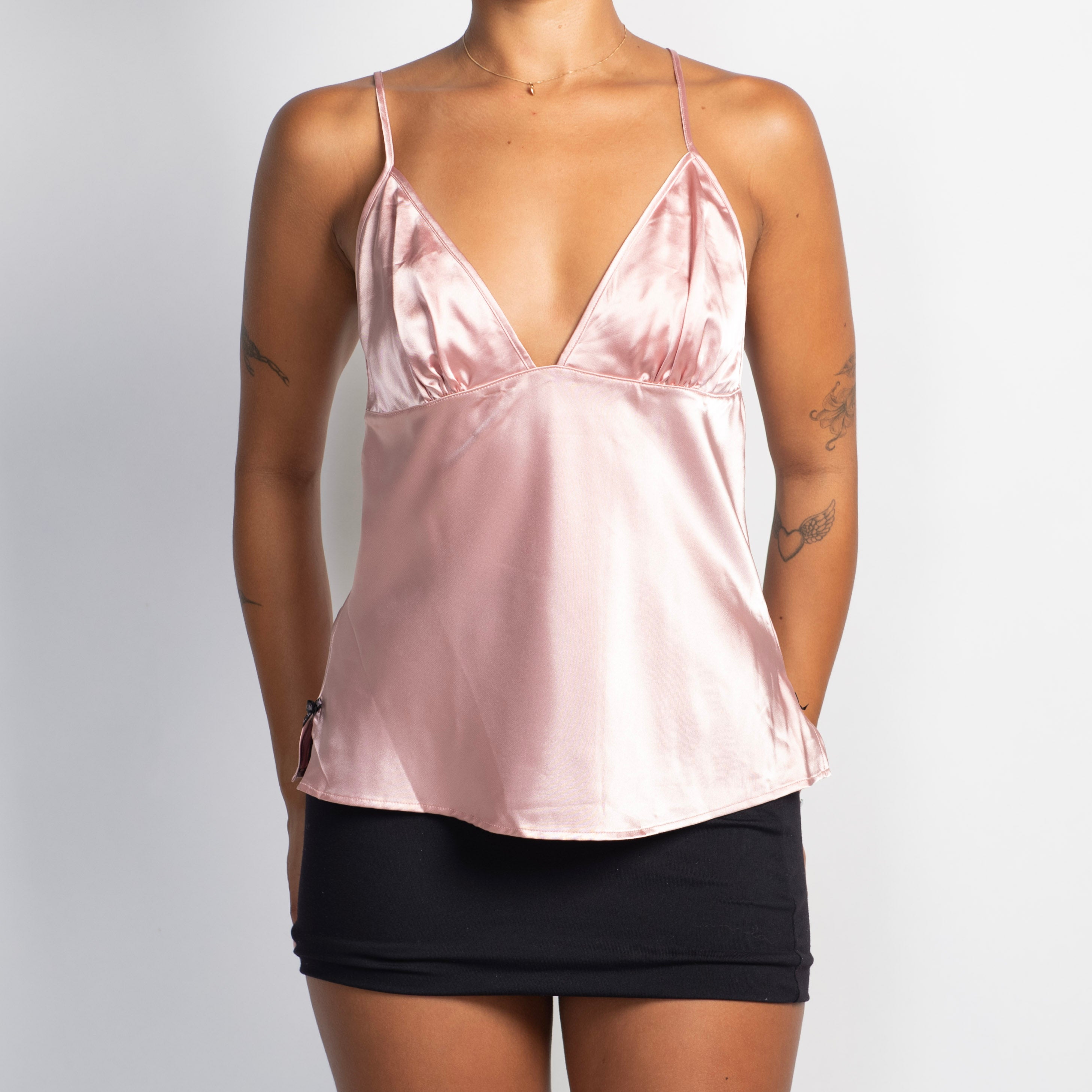 PINK SATIN CAMISOLE