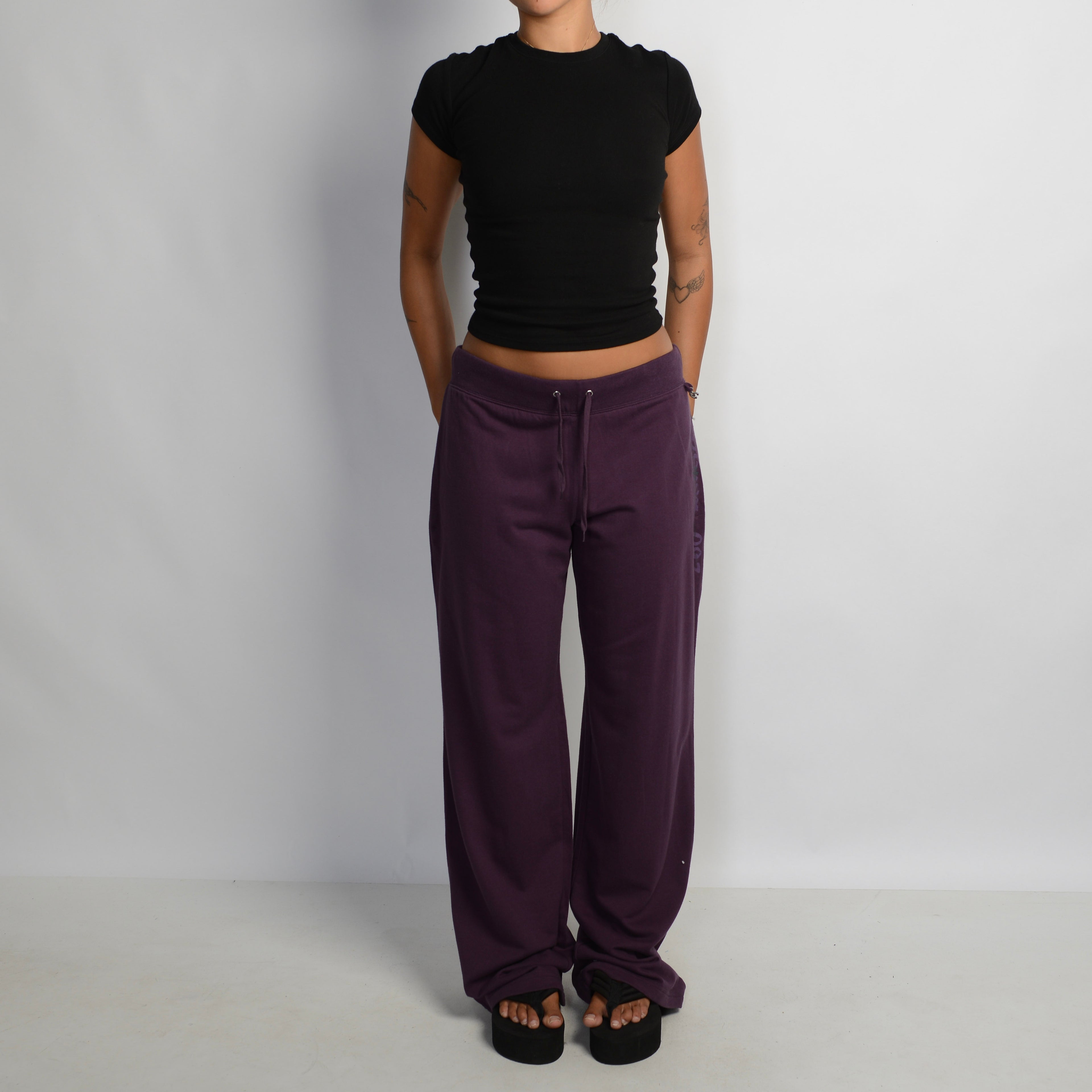 PURPLE DRAWSTRING SWEATPANTS