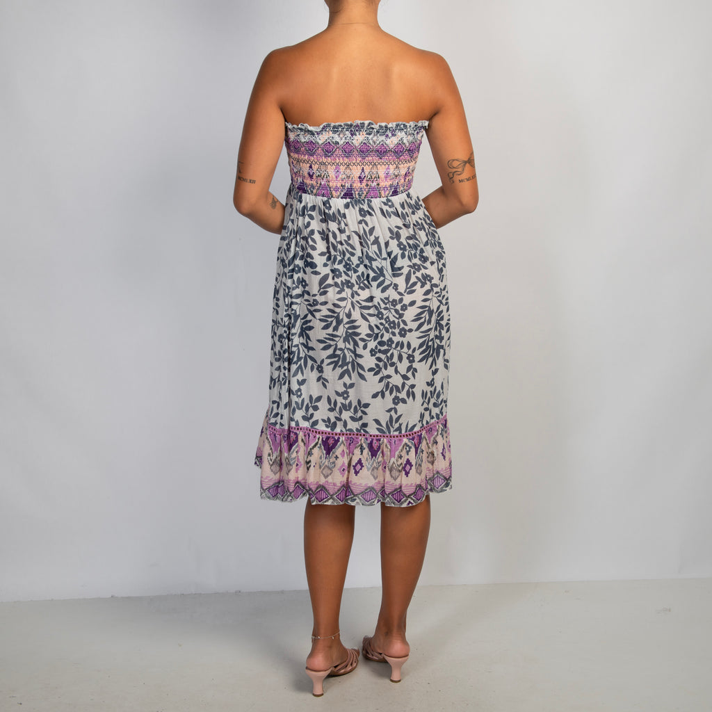 STRAPLESS PATTERN DRESS