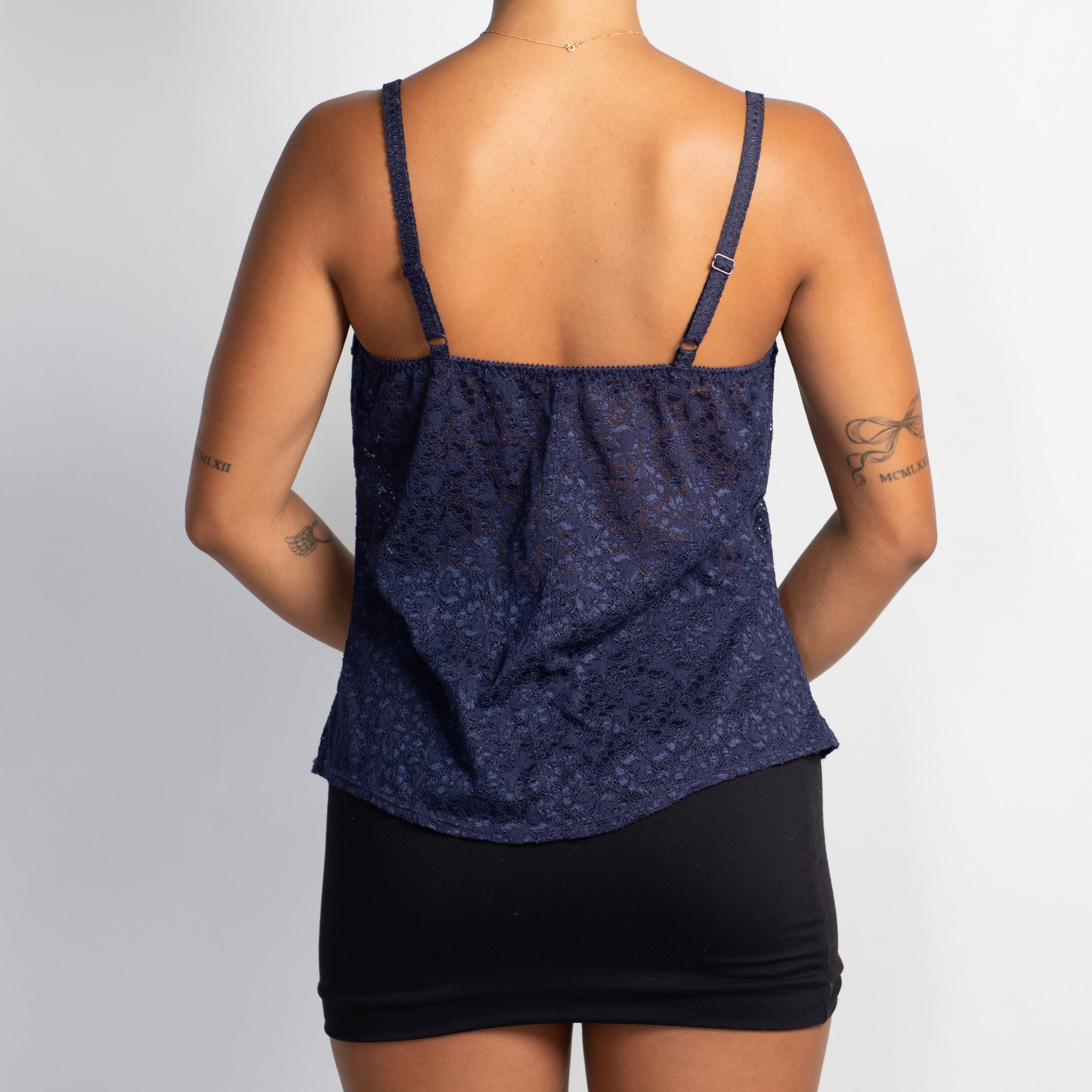 NAVY LACE CAMISOLE