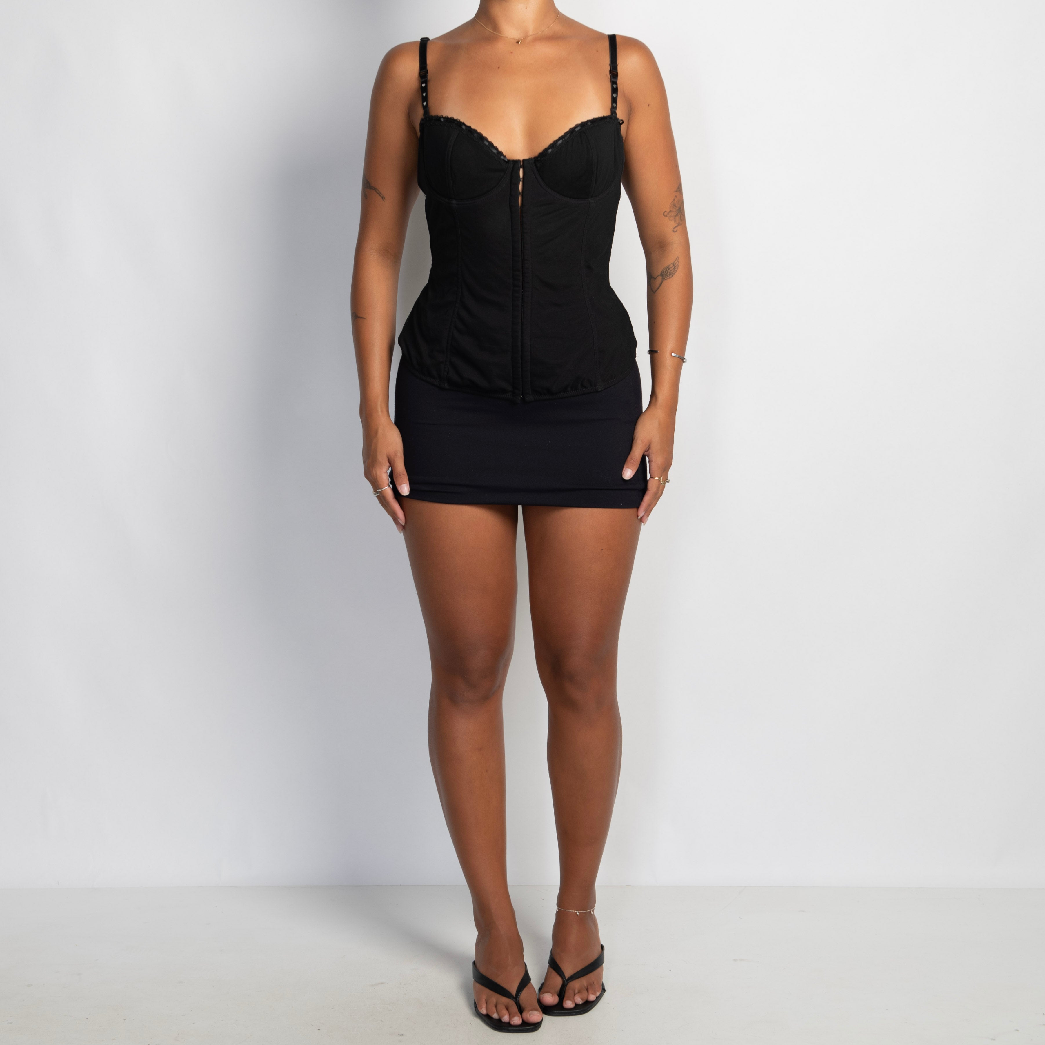 BLACK MESH BUSTIER