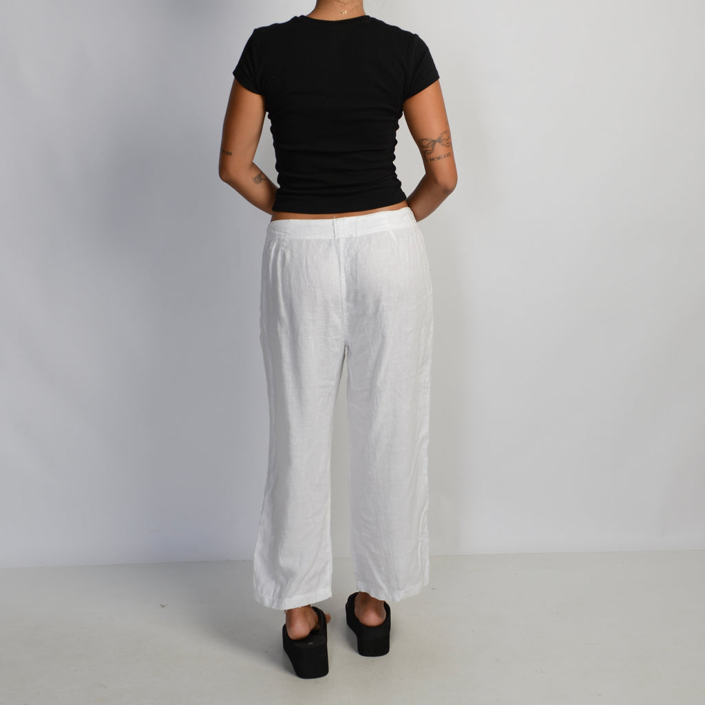 WHITE LINEN PANTS