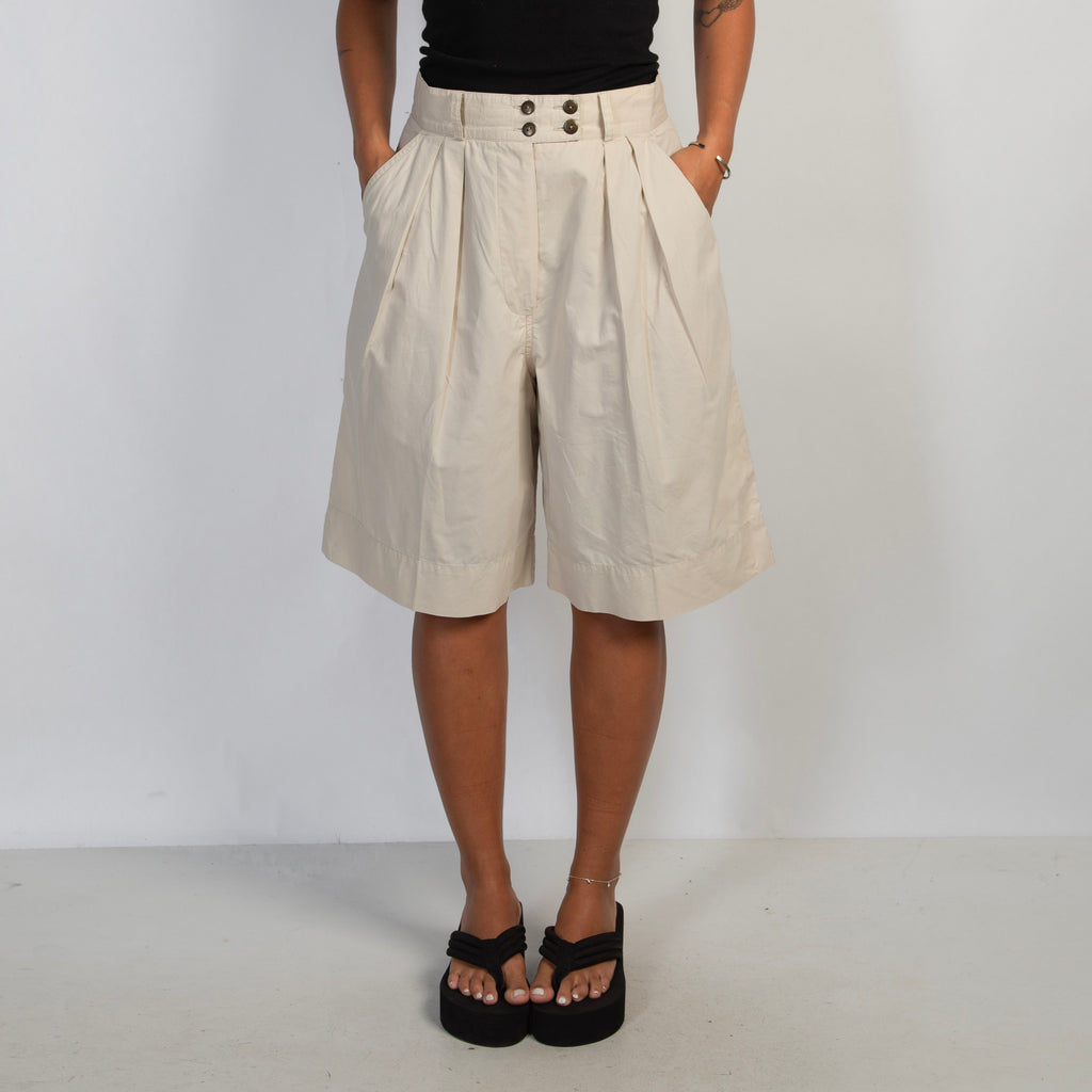 PLEATED LONGLINE SHORTS