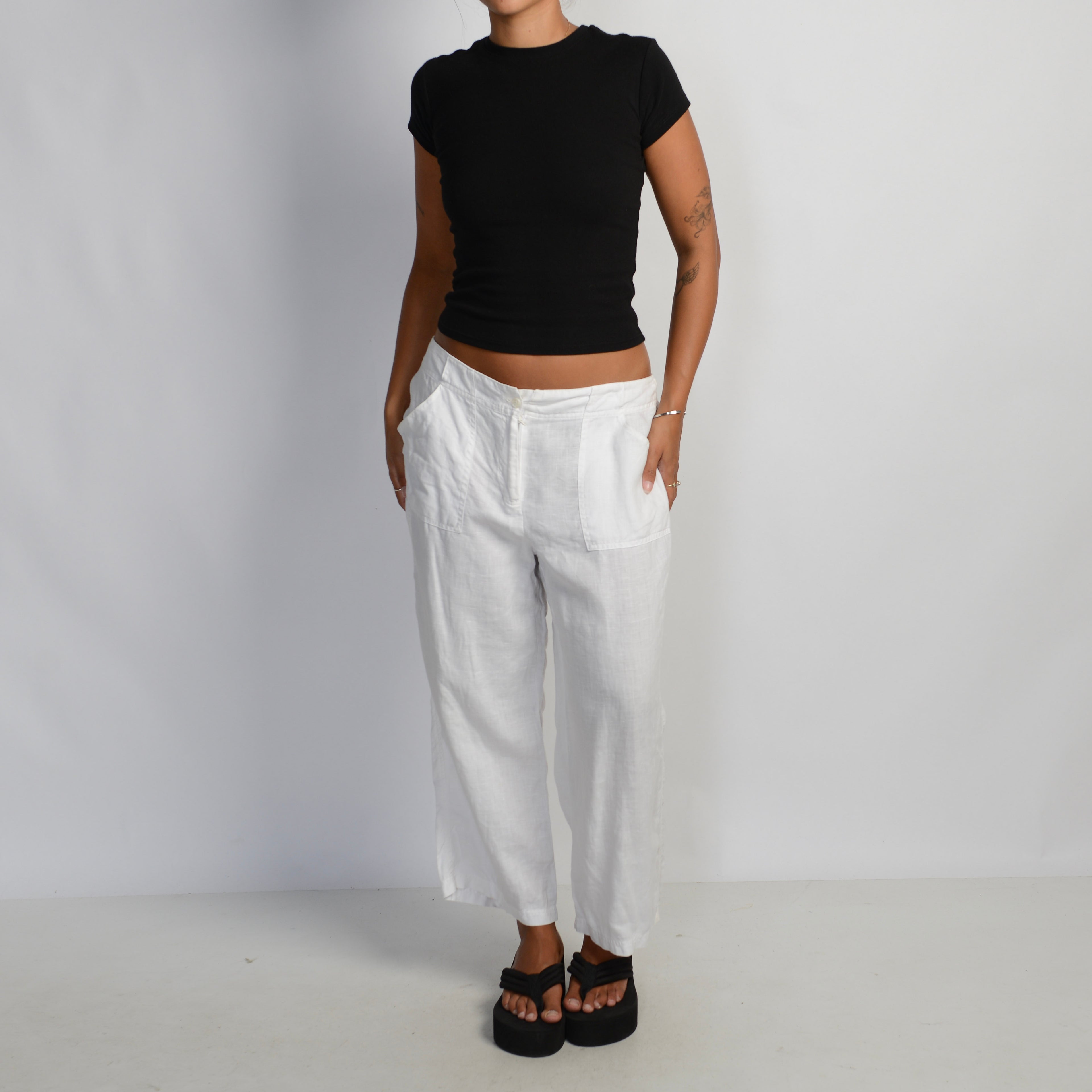 WHITE LINEN PANTS