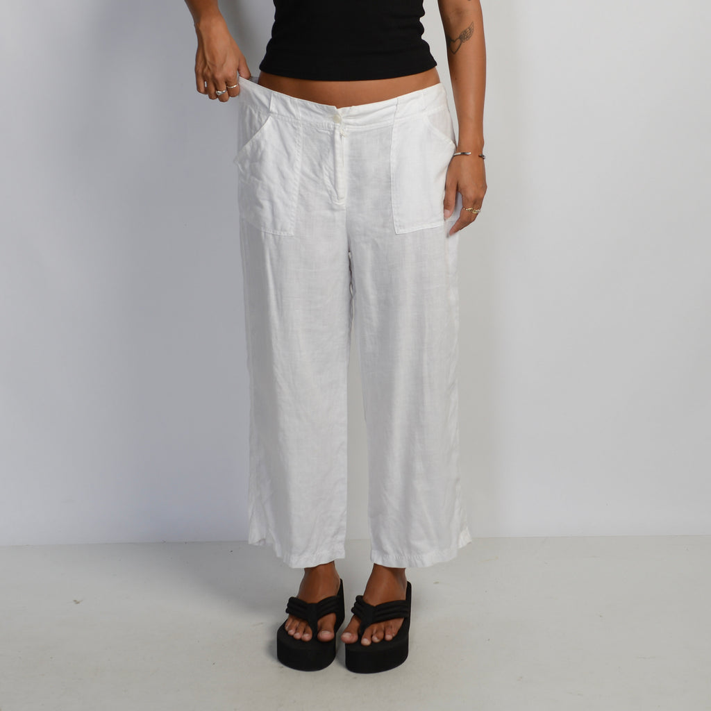WHITE LINEN PANTS