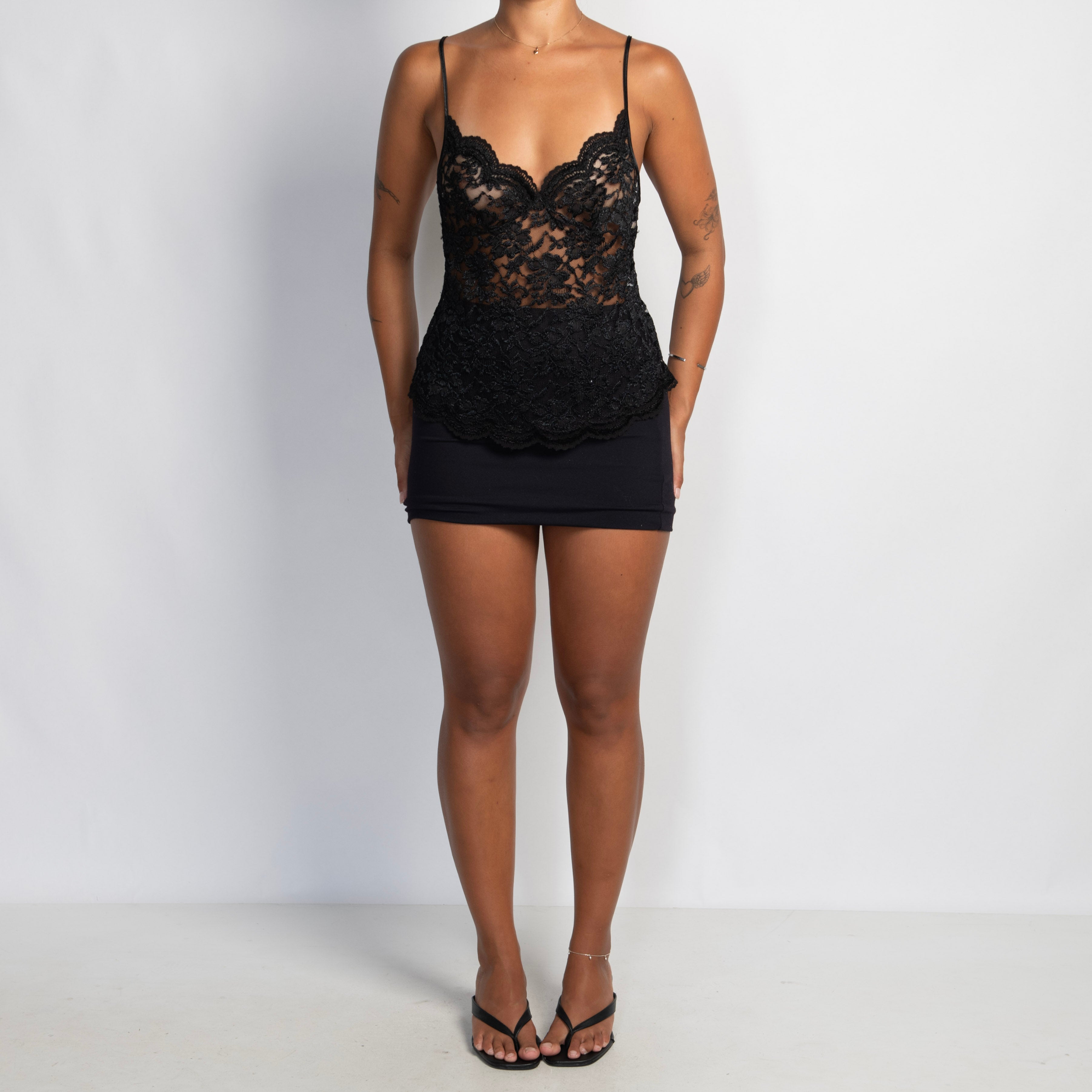 BLACK LACE CAMISOLE