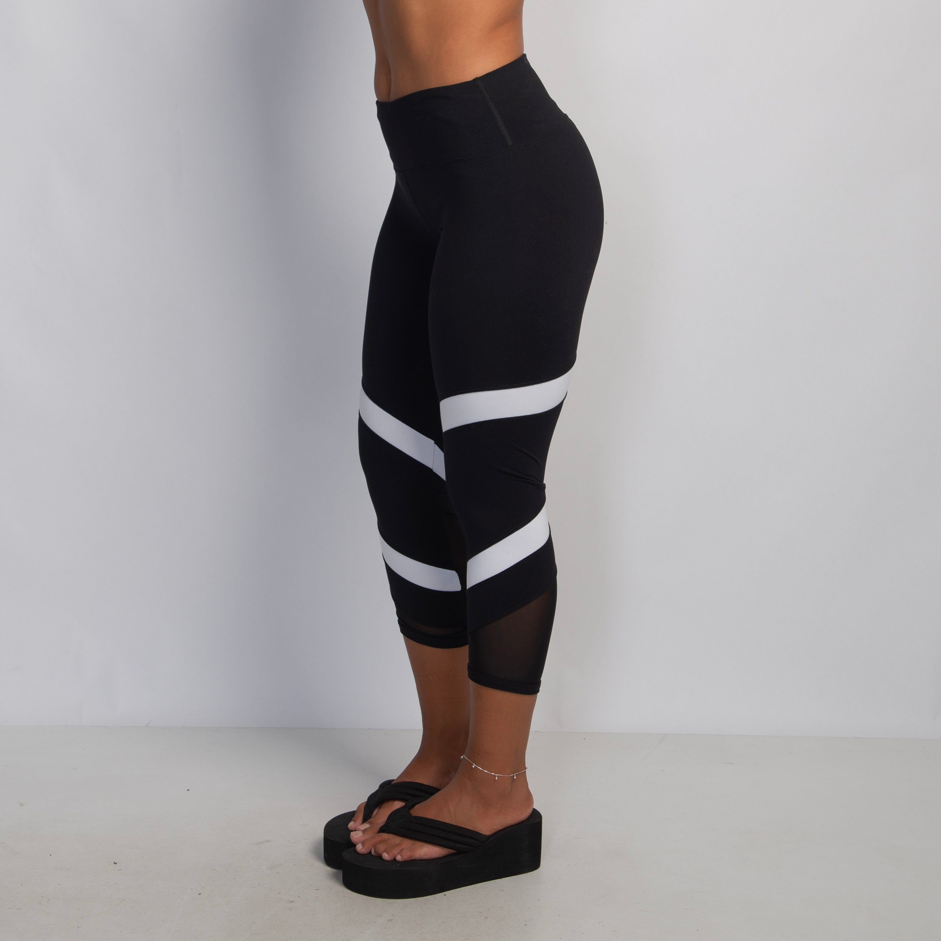 WHITE ACCENT 3/4 TIGHTS