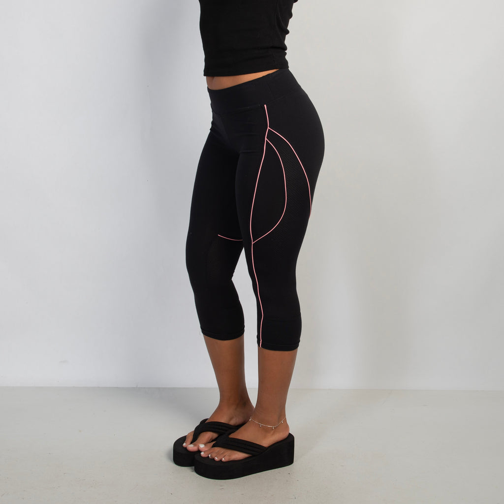PINK PIPING CAPRI TIGHTS