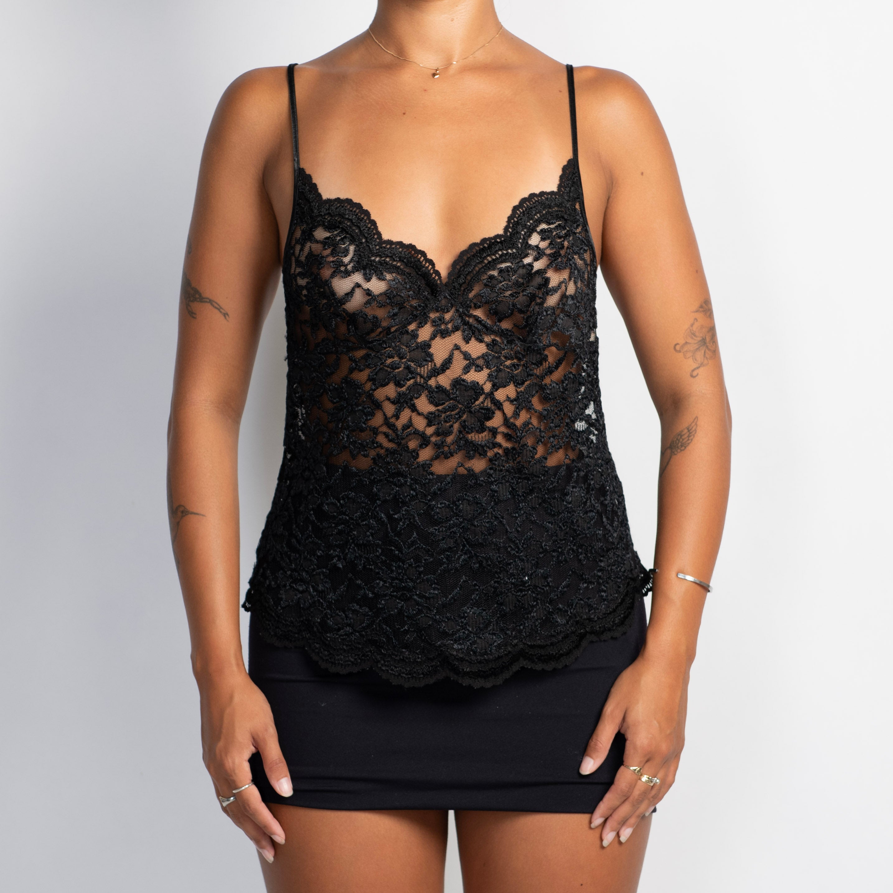 BLACK LACE CAMISOLE