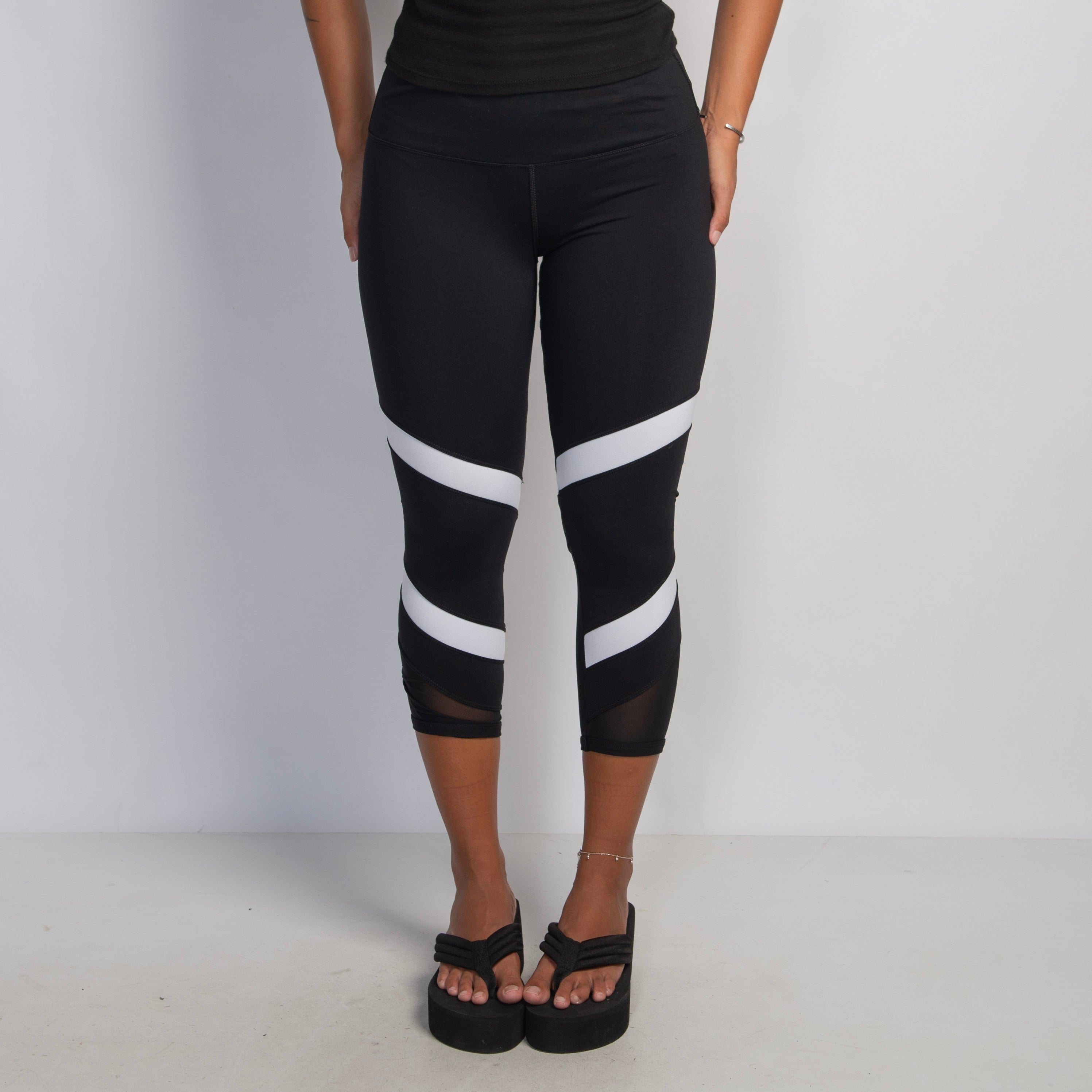 WHITE ACCENT 3/4 TIGHTS