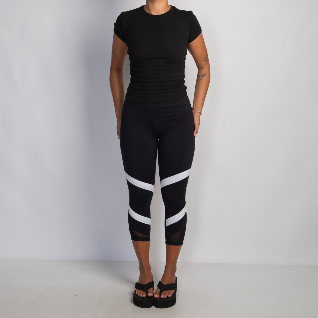 WHITE ACCENT 3/4 TIGHTS