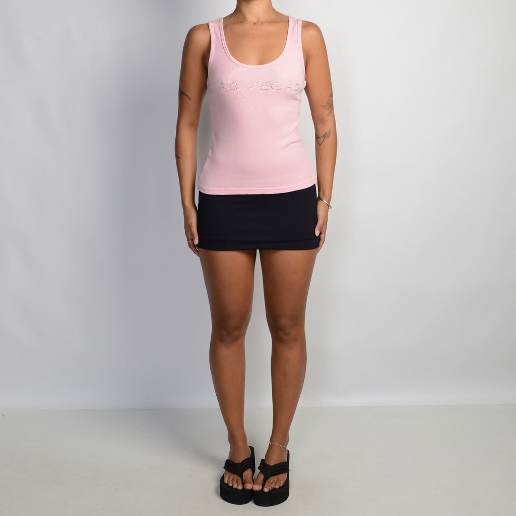 PINK RIBBED TANK TOP