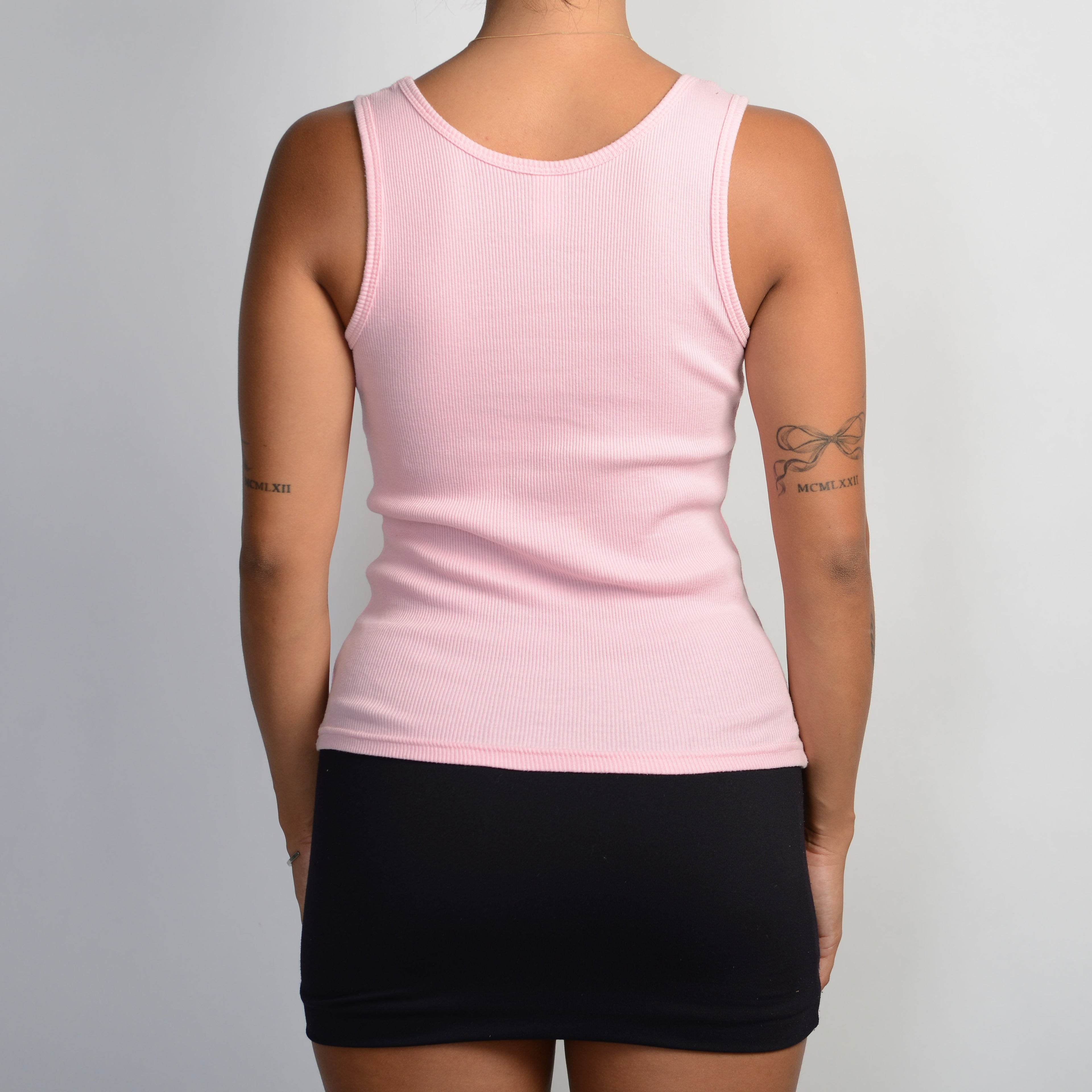 PINK RIBBED TANK TOP