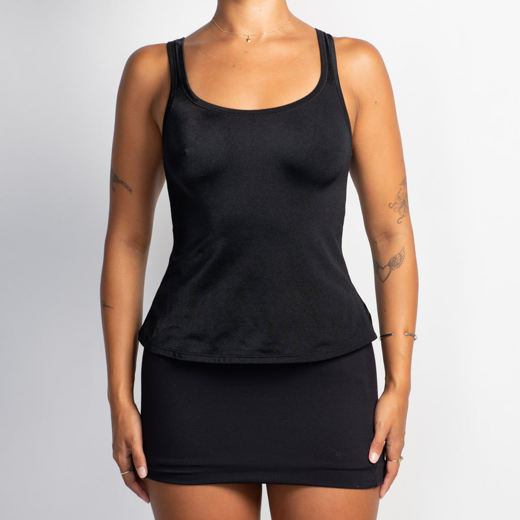 BLACK STRETCH TANK TOP