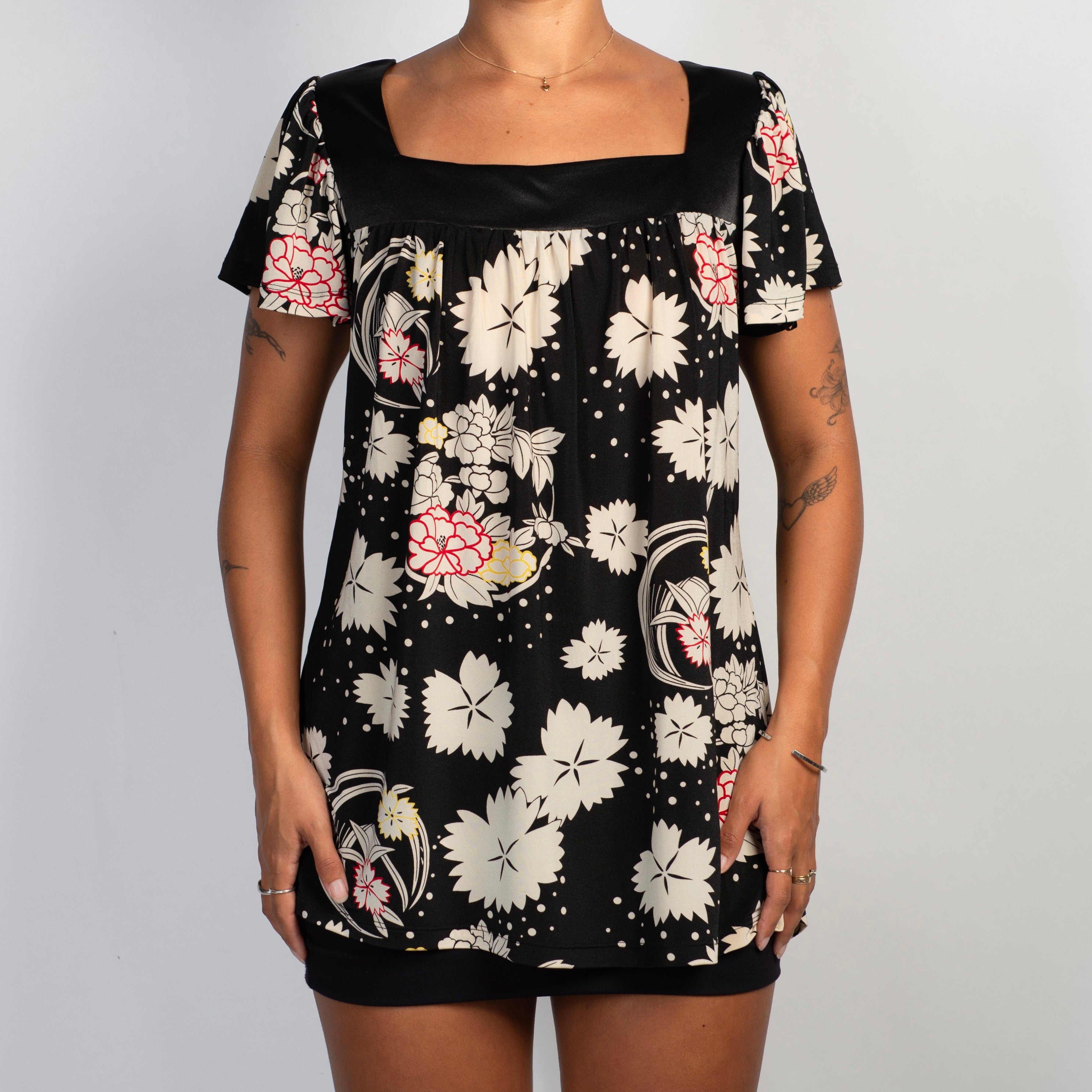 FLORAL BABYDOLL TOP