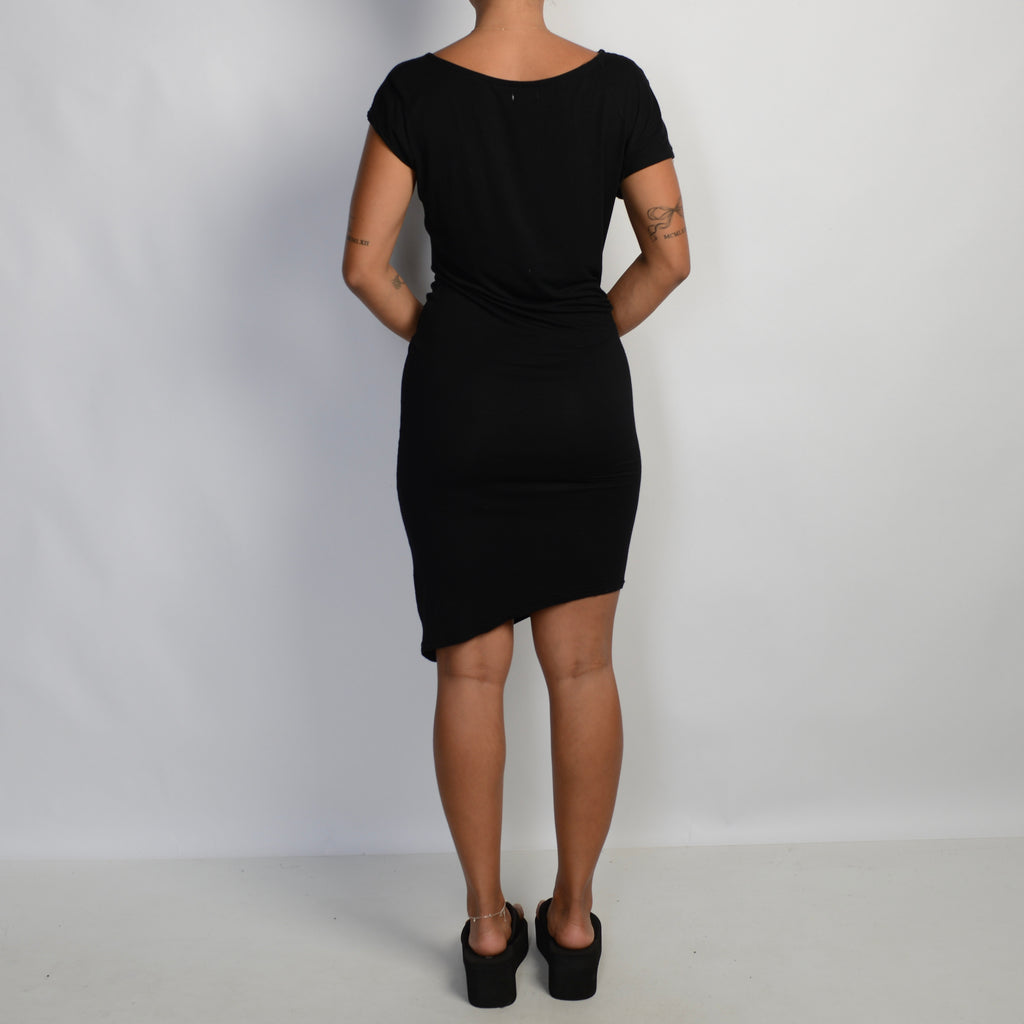 BLACK ASYMMETRIC DRESS