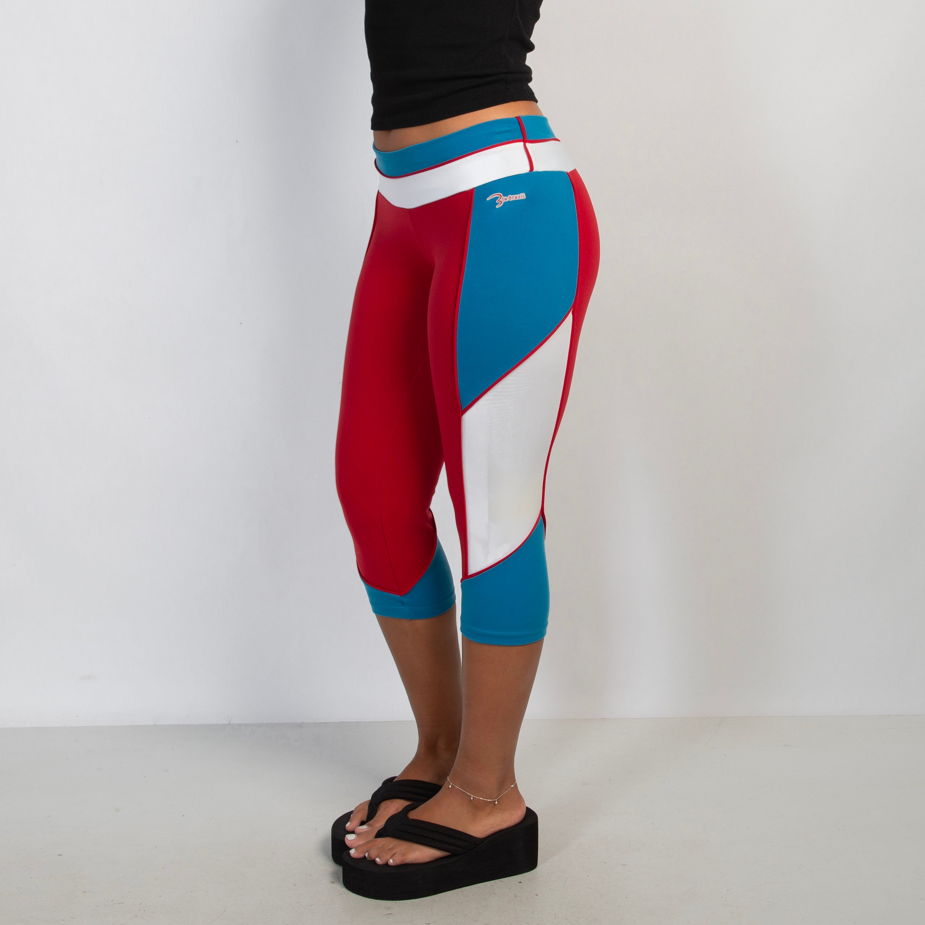 COLOUR BLOCK CAPRI TIGHTS