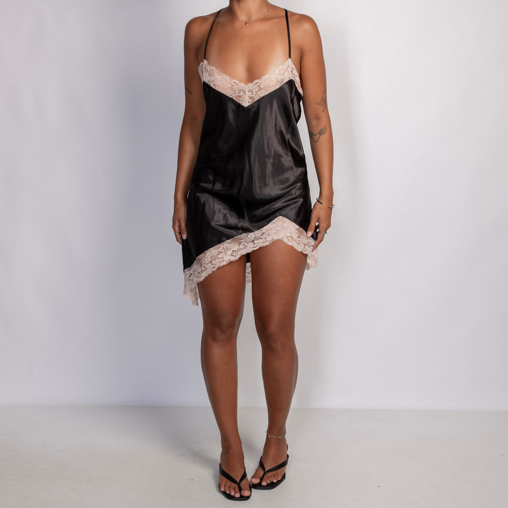 ASYMMETRIC SATIN DRESS