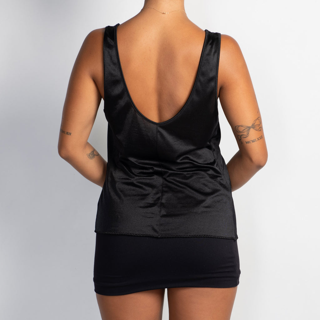 BLACK NYLON TOP