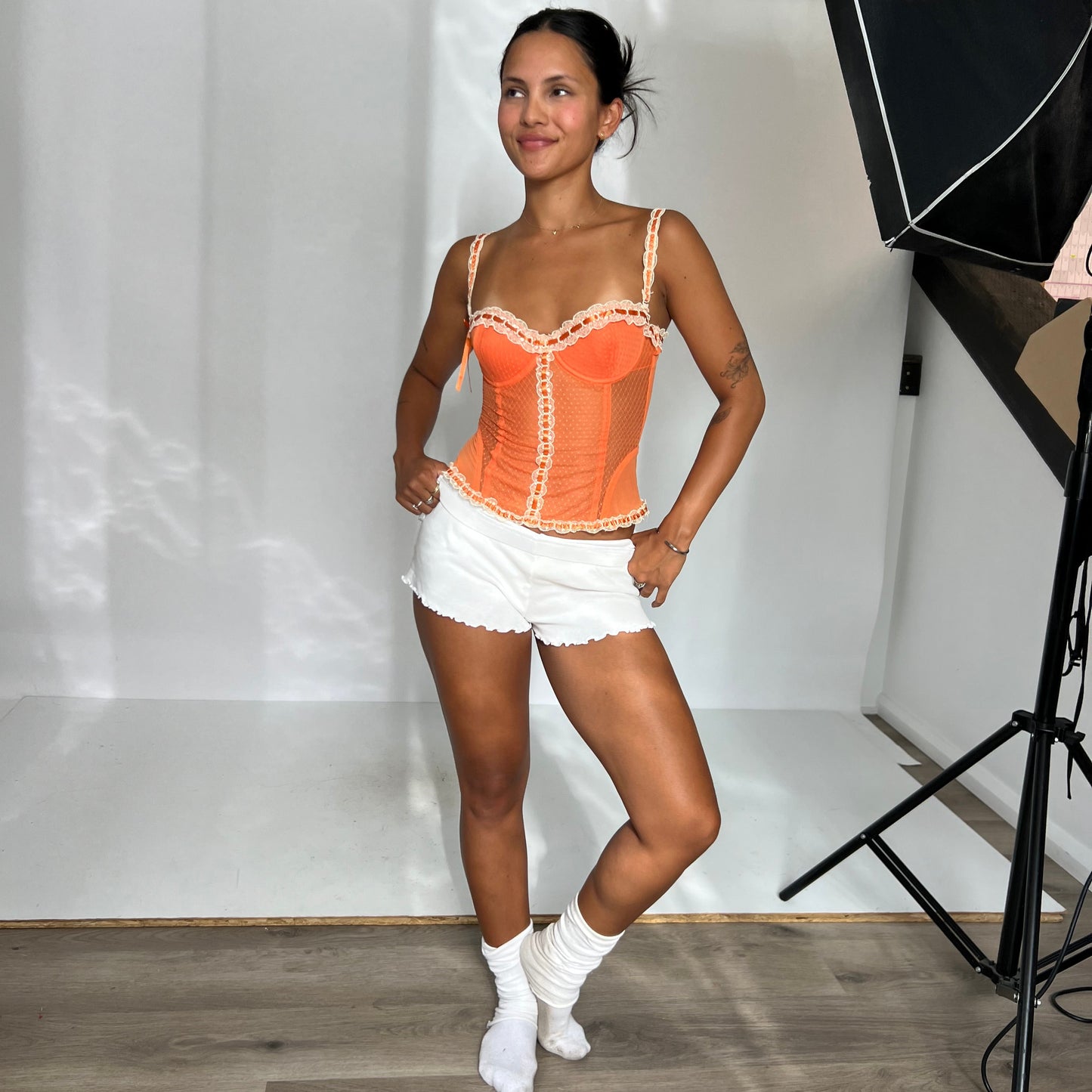 ORANGE CORSET + THONG